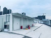 Maisons conteneurs modulaires en acier à design carré détachable et personnalisable, maison conteneur portable pour garage