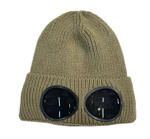 户外男女通用素色厚防风飞行员针织滑雪豆豆带太阳镜 - Product Image 4