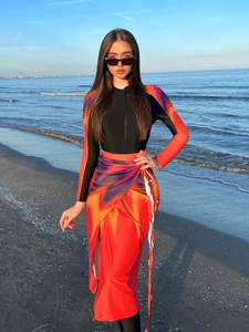 S050 2025 новые женские элегантные спортивные мусульманские купальники с длинными рукавами - Product Image 6