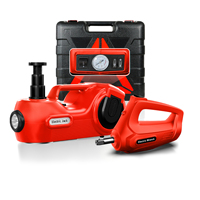 Kit de Gato Hidráulico Eléctrico para Coche 12V 5T 3 en 1 con Llave de Impacto, Bomba de Neumáticos, LED y Elevador Analógico de 36cm para Reparación en Carretera de SUVs, Certificación CE