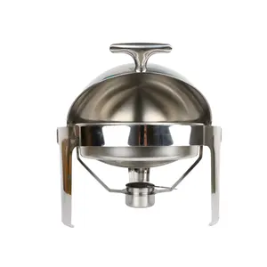 圆形48厘米火锅长方形自助餐取暖器不锈钢保温火锅自助餐炉灶出售