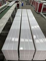 Panneaux de plafond carrés modernes en PVC Fulin, plafonds artistiques pour la maison et le bureau, 2 rainures, imperméables, insonorisés, anti-moisissures, ignifuges