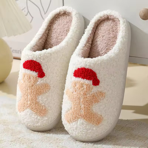 Customized Fluffy Popular Christmas Plush Indoor <strong>Slippers</strong> Winter Warm Bedroom <strong>Slippers</strong> <strong>Xmas</strong> <strong>Slipper</strong> - Product Image 3