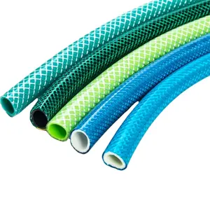 1/2" 3/4" 5/8" 1" Flexible Pipe PVC Green Water Garden Hose