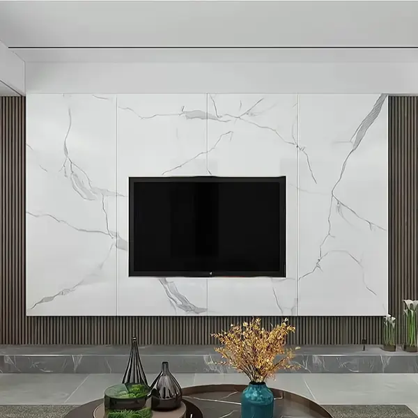 Panneau de fond TV marbre UV panneaux muraux de plafond en pvc panneaux de revêtement en pvc