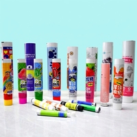Tubes à chewing-gum vides personnalisés avec logo de marque privée HaoShuoDa, bouchon à vis, impression UV, 12,7-35 mm, fabriqués en Chine
