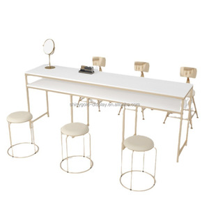 Vendite dirette della fabbrica in legno salone di bellezza nail bar tavoli nail <span class=keywords><strong>studio</strong></span> desk salone mobili manicure vanity desk per unghie - Product Image 1
