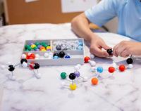Química 240Pcs-Set Equipo educativo Química inorgánica y orgánica Ciencia Codificado por color Kit molecular atómico