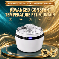 Fontaine à eau pour animaux de compagnie WF320 Smart 2L à température constante, en acier inoxydable 304, pompe sans fil, distributeur automatique d'eau pour chats et chiens
