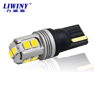 Liwiny Car Led Light T10 2835 10smd 5W5 Luz de matrícula ancha Led T10 Auto Bombillas T10 12V Luces blancas