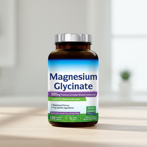 Hot Sale in Stock Magnesium Glycinate 500mg <strong>Supplement</strong> 120 Vegetarian Capsules Chelated for High Absorption - Product Image 1