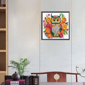 Kits <span class=keywords><strong>de</strong></span> bricolage diamant peintures Animal spécial en forme <span class=keywords><strong>de</strong></span> diamant peinture hibou avec fleur strass <span class=keywords><strong>dessin</strong></span> décor à la maison - Product Image 4
