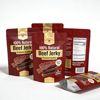 Voedselveilige recyclebare geurbestendige zipstandpouch van mono PE materiaal, duurzame verpakkingstas voor biologische snacks zoals beef jerky en jelly