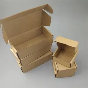 DVI-caja de cartón corrugado con forma de libro, flauta de cartón, Color Natural