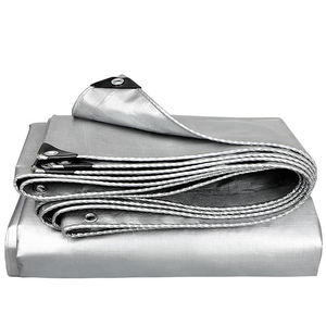 Bâche en PE argentée très résistante, imperméable, résistante aux déchirures, protégée contre les UV, couverture multi-usages pour camion, <span class=keywords><strong>bateau</strong></span> et protection extérieure - Product Image 5