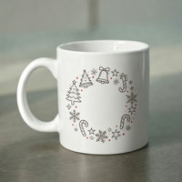 Mug en céramique personnalisé pour Noël, boîte cadeau, motif cloche et flocon de neige, passe au micro-ondes et au lave-vaisselle, tasse à café en porcelaine