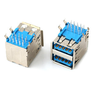 Conector USB 2.0 de doble capa, vertical de 180 grados, conector USB 3.0 horizontal de 90 grados, negro y blanco, múltiples puertos USB hembra. - Product Image 6