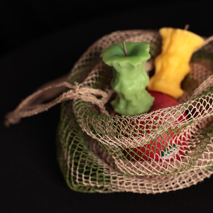 Candela Aromaterapica Artigianale a Forma di Mela Verde, Dipinta a Mano, Profumata, Decorativa, da Masticare, di Alta Gamma, Creativa, per le Festività - Product Image 3