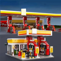 Cada C66025-C66030 Nouveau Kit de Modélisme MOC Vue sur Rue Urbaine Station-Service Lavage Auto Maison Construction Assemblage Cadeau Ensembles de Blocs de Construction