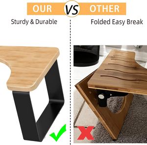 Combohome Wooden with Metal Squatting Toilet <strong>Stool</strong>, <strong>Bathroom</strong> Poop <strong>Stool</strong> <strong>for</strong> Adults, Potty <strong>Stool</strong> Anti-Slip - Product Image 5