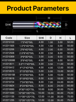 HUHAO U Groove Cutter Aluminium End Mill DLC Coating Router Bits 3 Flûte CNC Ended Bit H12210103