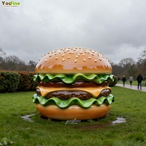 YOUFINE - Escultura de Hamburguesa Grande y Hermosa de Resina de Fibra de Vidrio - Product Image 3