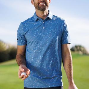 Polo de Golf de Manga Corta sin Cuello, Color Sólido, de Secado Rápido, Estilo Japonés, para Verano, en Poliéster y Spandex con Elasticidad en 4 Direcciones, Venta al Por Mayor - Product Image 2