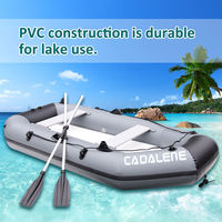 Offre Spéciale grande taille 300*138*48cm PVC bateau à rames Portable sauter bateau de pêche 3 personnes gonflable Kayak bateau