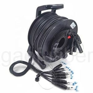 Câble à fibre optique monomode blindé tactique personnalisé 1000m OS2 Duplex Simplex LC avec <span class=keywords><strong>enrouleur</strong></span> de déploiement portable noir - Product Image 3