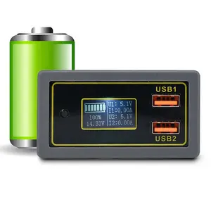 ZK-BC 4.5-32V 12V 24V 납산 리튬 배터리 전압계 전류계 18650 용량 테스터 모니터 USB 빠른 충전기 QC3.0