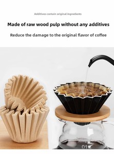 50 filtres à café jetables en papier, compatibles avec le filtre à café <span class=keywords><strong>Kalita</strong></span> Wave Pour Over 185 Series, OEM/ODM acceptés - Product Image 5