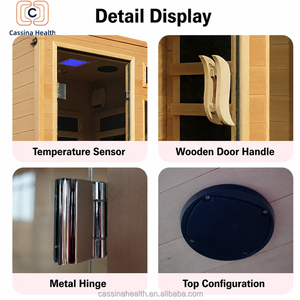 OEM Whosale Dry <strong>Sauna</strong> Solid Wood Hemlock Electric Modern 1-Person Indoor <strong>Sauna</strong> Room For Family Health Use - Product Image 5