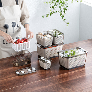 Refrigerator Vegetable Fruit Kitchen Plastic Storage Box With Lid