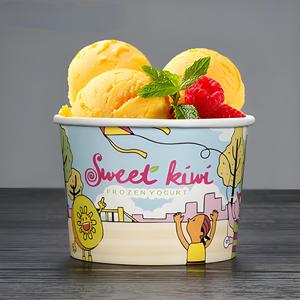 Cuenco de papel para helados de grado alimenticio PE desechable personalizado para llevar a prueba de agua/tablero de marfil a prueba de aceite/papel para tazas de helado FBB - Product Image 2