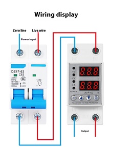 , 40A <span class=keywords><strong>Protector</strong></span> de voltaje ajustable Restablecimiento automático Pantalla digital ajustable Sobrecarga 2P - Product Image 2