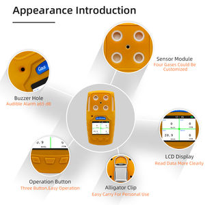 Safewill atacado analisador de gás <span class=keywords><strong>multi</strong></span> monitor de gás OEM de marca própria <span class=keywords><strong>4</strong></span> em <span class=keywords><strong>1</strong></span> <span class=keywords><strong>detector</strong></span> de gás portátil com alarme - Product Image 2