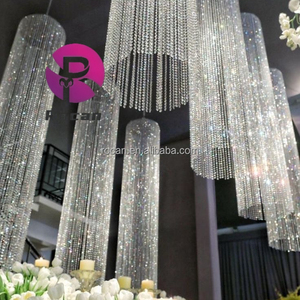 Lustre de perles de cristal suspendu décoratif de <span class=keywords><strong>plafond</strong></span> de <span class=keywords><strong>salle</strong></span> de <span class=keywords><strong>mariage</strong></span> pour la décoration de <span class=keywords><strong>plafond</strong></span> de hall d'hôtel de <span class=keywords><strong>mariage</strong></span> - Product Image 3