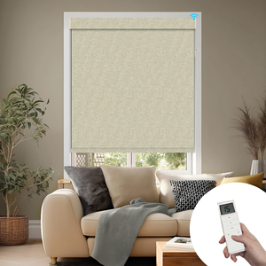 Persianas Enrollables Motorizadas Inteligentes, 90% Poliéster, 10% Lino, Control Remoto y Control Inteligente para el Hogar, para Ventanas Residenciales - Product Image 4