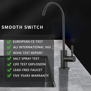 Rubinetto per il filtro di depurazione delle acque potabile nero maniglia del rubinetto accessori moderna SUS304 rubinetto della cucina - Product Image 5