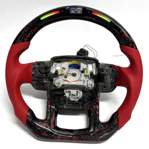 Volant personnalisé en fibre de carbone avec cuir perforé <span class=keywords><strong>rouge</strong></span> pour les modèles Range Rover Sport Velar <span class=keywords><strong>Evoque</strong></span> - Product Image 6
