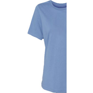 T-shirt à manches courtes col rond pour femme, style streetwear, respirant, écologique, en molleton uni 280g gris - Product Image 6