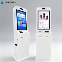 à commande automatique pour PC à écran tactile debout de 32 pouces, Kiosque interactif d'imprimante Android POS en libre-service