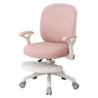 Chaise ergonomique en maille turquoise pour enfants avec repose-jambes, table et chaise d'apprentissage réglables pour les élèves du primaire et du secondaire