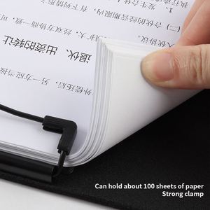 A5 Foldable Clipboards PU Leather Two-Fold Plate Padfolio Writing Board Waterproof Business <b>File</b> <b>Folder</b> for Office Information - Product Image 4