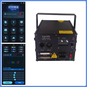 2W RGB Mobile Phone Controlled DMX Animation For Stage Lighting WIFI APP <strong>Laser</strong> Light Projector Operated Disco Wedding Club - Product Image 4