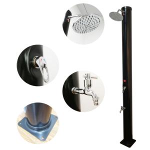 Cleanwell — <span class=keywords><strong>douche</strong></span> <span class=keywords><strong>solaire</strong></span> de couleur noire, garantie complète, de haute <span class=keywords><strong>qualité</strong></span>, pour piscine et jardin en extérieur, 20l - Product Image 1