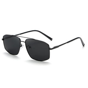 Nouvelles lunettes de soleil polarisées pour hommes, monture carrée à double pont en métal, protection UV400, lunettes de sport pour le cyclisme 1060 - Product Image 1