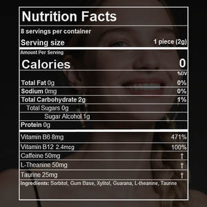 OEM Caffeine L Theanine Chewing <strong>Gum</strong> Supplement for Cognitive Function Mental Alertness - Product Image 3