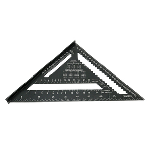 Regla Triangular de Aleación Metálica para Carpintería, Transportador Imperial para Medir y Diseñar en Madera - Product Image 3