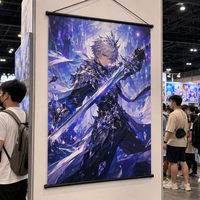 Bannière Murale Suspendue Imprimée en Couleur, Ignifuge, aux Couleurs Vives, pour Convention Anime